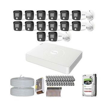 Provzen Hikvision 14 Kameralı Colorvu Hibrit Güvenlik Kamerası