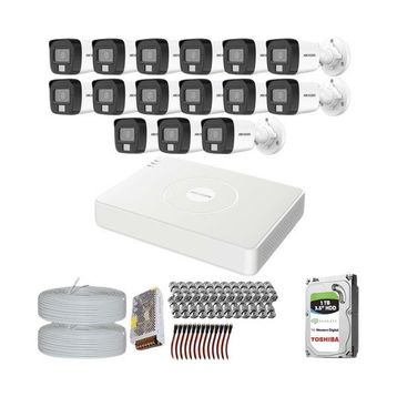 Provzen Hikvision 15 Kameralı Colorvu Hibrit Güvenlik Kamerası