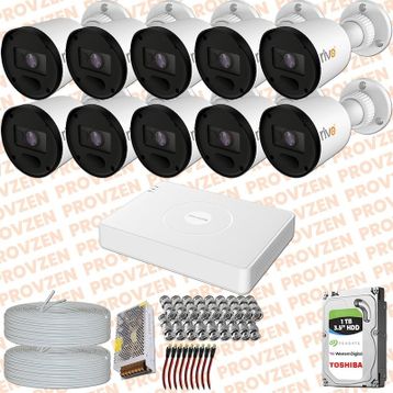 Provzen RV Hikvision 10 Kamera 20 m Gece Görüş Güvenlik Kamerası