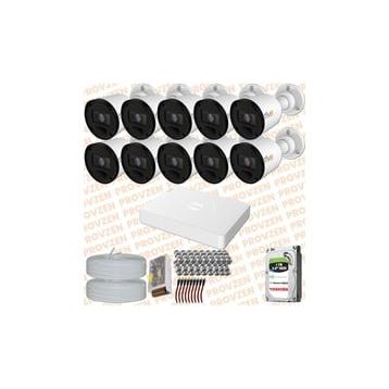 Provzen RV Hikvision 10 Kamera 20 m Gece Görüş Güvenlik Kamerası