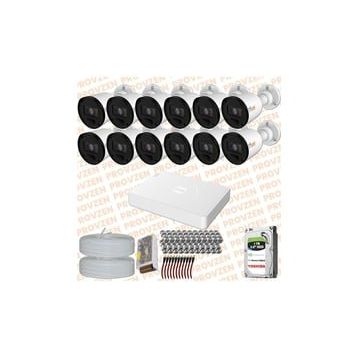 Provzen RV Hikvision 12 Kamera 20 m Gece Görüş Güvenlik Kamerası