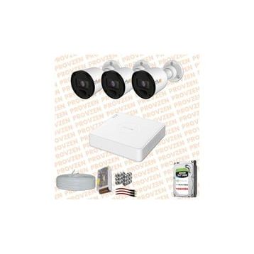 Provzen RV Hikvision 3 Kamera 20 m Gece Görüş Güvenlik Kamerası