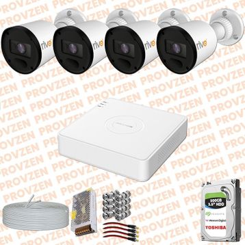 Provzen RV Hikvision 4 Kamera 20 m Gece Görüş Güvenlik Kamerası