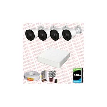 Provzen RV Hikvision 4 Kamera 20 m Gece Görüş Güvenlik Kamerası