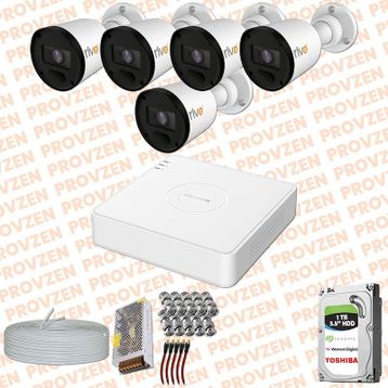 Provzen RV Hikvision 5 Kamera 20 m Gece Görüş Güvenlik Kamerası