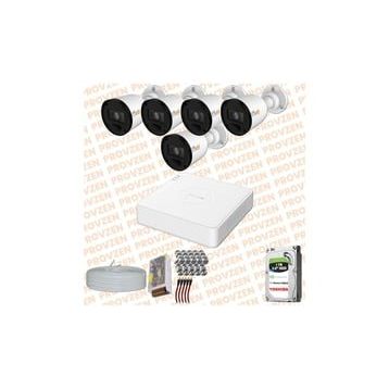Provzen RV Hikvision 5 Kamera 20 m Gece Görüş Güvenlik Kamerası