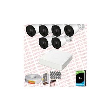 Provzen RV Hikvision 6 Kamera 20 m Gece Görüş Güvenlik Kamerası