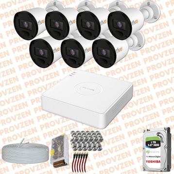 Provzen RV Hikvision 7 Kamera 20 m Gece Görüş Güvenlik Kamerası