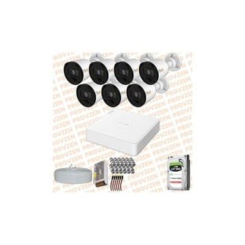 Provzen RV Hikvision 7 Kamera 20 m Gece Görüş Güvenlik Kamerası