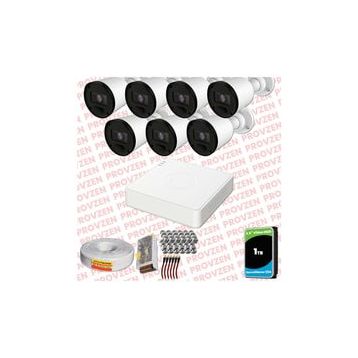 Provzen RV Hikvision 7 Kamera 20 m Gece Görüş Güvenlik Kamerası