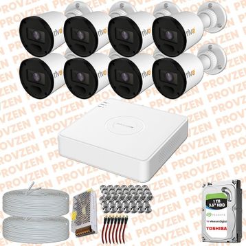 Provzen RV Hikvision 8 Kamera 20 m Gece Görüş Güvenlik Kamerası
