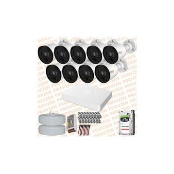 Provzen RV Hikvision 9 Kamera 20 m Gece Görüş Güvenlik Kamerası