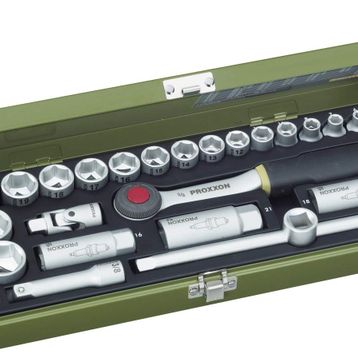 Proxxon 23110 3-8 inç 24 Parça Cırcır Kollu Lokma Takımı