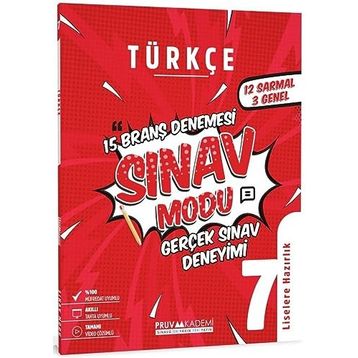 Pruva Akademi 7.Sınıf Türkçe Sınav Modu 15 Deneme