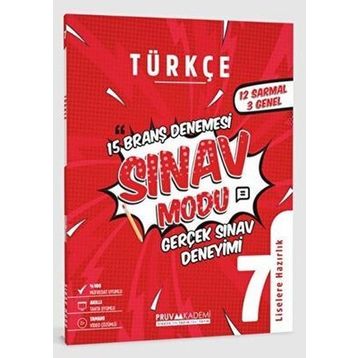 Pruva Akademi 7.Sınıf Türkçe Sınav Modu 15 Deneme