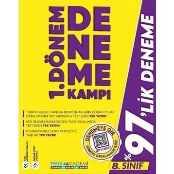 Pruva Akademi 8.Sınıf LGS 1. Dönem Deneme Kampı