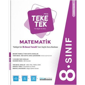 Pruva Akademi Pruva Teke Tek 8. Sınıf Matematik