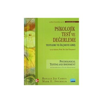 Psikolojik Test ve Değerleme - Ronald Jay Cohen Mark E. Swerdlik