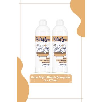 Puffy Love Hayvan Dostu Uzun Tüylü 2x370 ML Köpek Şampuanı