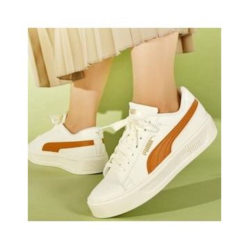 Puma 390758 12 Smash Platform V3 Beyaz Kadın Sneaker Spor Ayakkabı