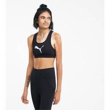 Puma 52030451 Mid Impact 4keeps Bra Kadın Siyah Sporcu Sütyeni