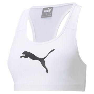 Puma 52030452 Mid Impact 4 Keeps Bra Kadın Beyaz Koşu Sporcu Sütyeni
