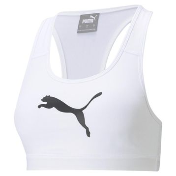 Puma 52030452 Mid Impact 4 Keeps Bra Kadın Beyaz Koşu Sporcu Sütyeni