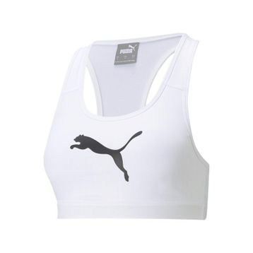 Puma 52030452 Mid Impact 4 Keeps Bra Kadın Beyaz Koşu Sporcu Sütyeni