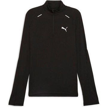 Puma 52578101 Siyah Run Cloudspun 1/4 Zip Uzun Kollu Koşu Erkek T-Shirt