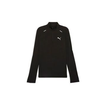 Puma 52578101 Siyah Run Cloudspun 1/4 Zip Uzun Kollu Koşu Erkek T-Shirt