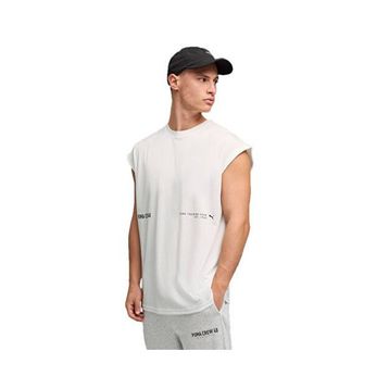 Puma 52852902 Beyaz M Graphic Cutoff Tank Erkek Antrenman Tişörtü