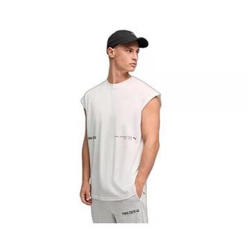 Puma 52852902 Beyaz M Graphic Cutoff Tank Erkek Antrenman Tişörtü