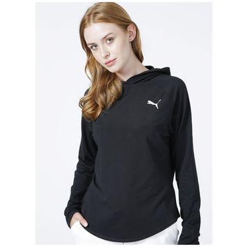 Puma 58685801 Active Ho Kapüşonlu Standart Kalıp Düz Siyah Kadın Sweatshirt