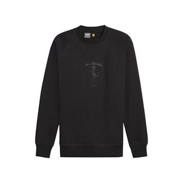 Puma 62380201 Siyah Ferrari Race Big Shield Crew Günlük Erkek Sweatshirt