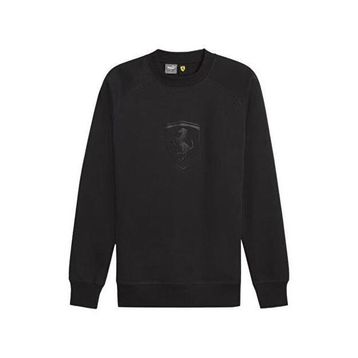 Puma 62380201 Siyah Ferrari Race Big Shield Crew Günlük Erkek Sweatshirt