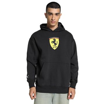 Puma 62705401 Ferrari Race Bigshield Siyah Günlük Stil Erkek Sweatshirt