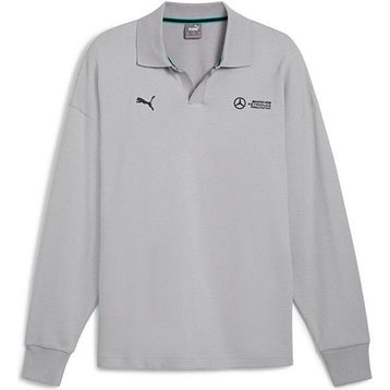 Puma 62733902 MAPF1 Longsleeve Polo Gri Günlük Uzun Kollu Polo Erkek T-Shirt