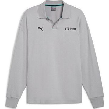 Puma 62733902 MAPF1 Longsleeve Polo Gri Günlük Uzun Kollu Polo Erkek T-Shirt