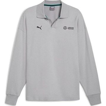 Puma 62733902 MAPF1 Longsleeve Polo Gri Günlük Uzun Kollu Polo Erkek T-Shirt