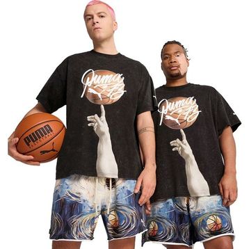 Puma 63047501 Dylan Exhibit Siyah Basketbol Erkek T-Shirt