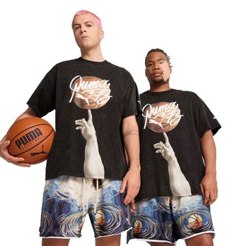 Puma 63047501 Dylan Exhibit Siyah Basketbol Erkek T-Shirt