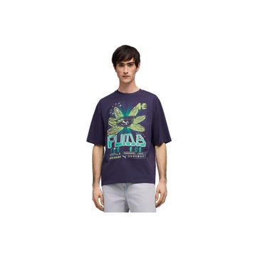 Puma 63444364 Graphic Lacivert Günlük Stil Erkek T-Shirt