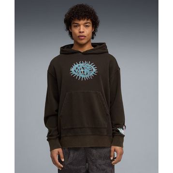Puma 634612-01 Siyah Melo X Hive Hoodie Erkek Sweatshirt