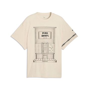 Puma 63465901 Krem Swish N ink Tee ıı Erkek Basketbol Tişörtü