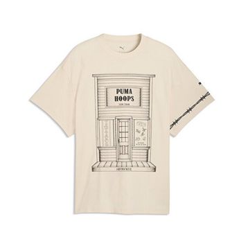 Puma 63465901 Krem Swish N ink Tee ıı Erkek Basketbol Tişörtü
