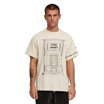 Puma 63465901 Krem Swish N ink Tee ıı Erkek Basketbol Tişörtü