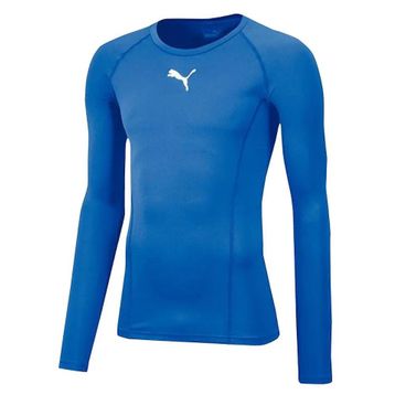 Puma 65592002 Liga Baselayer Tee LS Mavi Erkek Futbol Uzun Kollu Antrenman Üstü