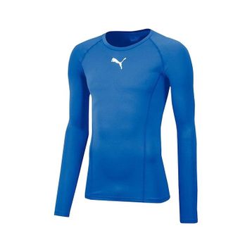 Puma 65592002 Liga Baselayer Tee LS Mavi Erkek Futbol Uzun Kollu Antrenman Üstü