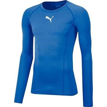 Puma 65592002 Liga Baselayer Tee LS Mavi Erkek Futbol Uzun Kollu Antrenman Üstü