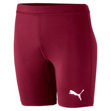 Puma 65592409 Liga Baselayer Short Tight Lastikli Normal Kalıp Düz Bordo Erkek Tayt